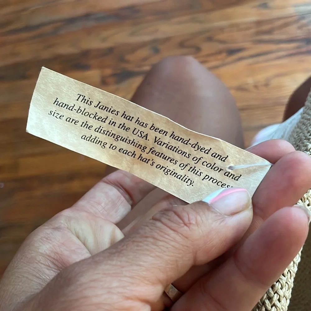 Janie’s Hand Dyed Gadsby Straw Hat - Picture 7 of 7